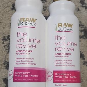 Raw Sugar Volume Revive Conditioner 18 oz 2 Pack Strawberry Tea New